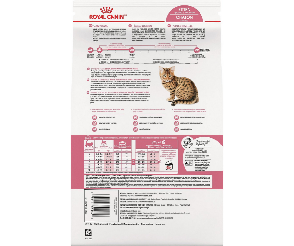 Royal Canin - Spayed/Neutered Kitten Dry Cat Food-Southern Agriculture