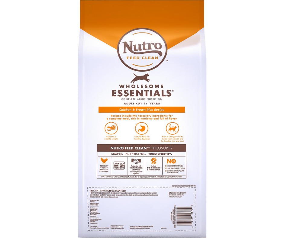 Nutro Wholesome Essentials - Indoor, Adult Cat Chicken and Whole Brown Rice Dry Cat Food-Southern Agriculture