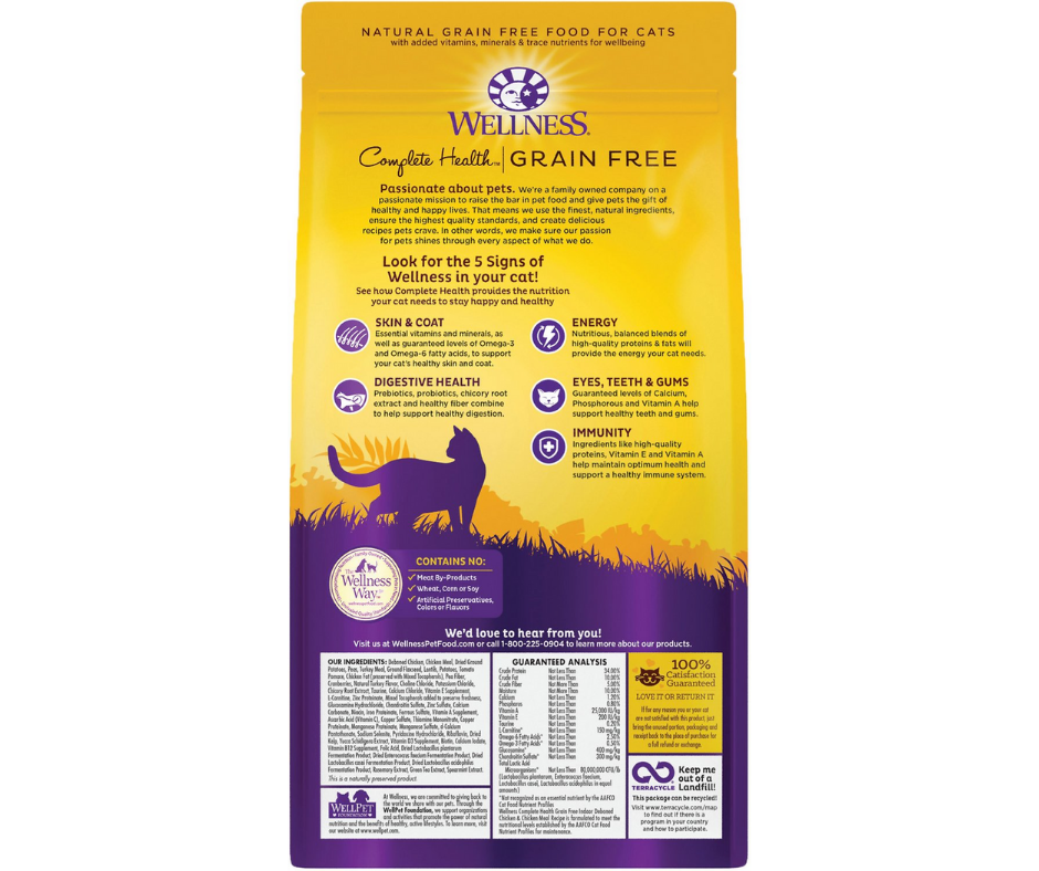 Wellness Complete Health - Al Breeds, Adult Cat Grain Free Deboned Chicken & Chicken Meal Recipe Dry Cat Food-Southern Agriculture