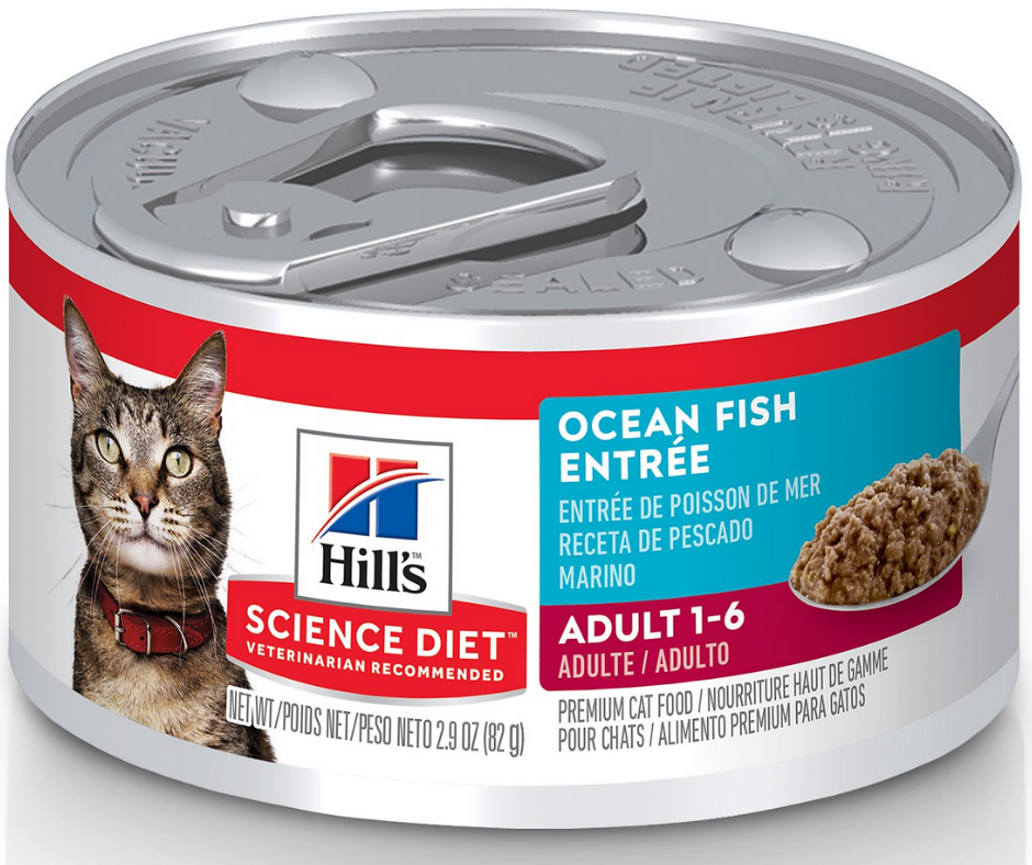 Hill's Science Diet - Indoor Breeds, Adult Cat Ocean Fish Entrée Canne