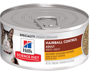 Hill's Science Diet - All Breeds, Adult Cat Hairball Control, Savory Chicken Entree-Southern Agriculture