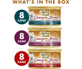 Purina Fancy Feast, Gravy Lovers - All Breeds, Adult Cat Poultry & Beef Variety Pack Canned Cat Food-Southern Agriculture