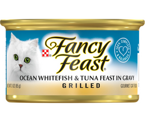 Purina Fancy Feast - All Breeds, Adult Cat Grilled Ocean Whitefish & Tuna in Gravy Recipe Canned Cat Food-Southern Agriculture