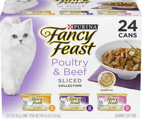 Purina Fancy Feast - All Breeds, Adult Cat Sliced Poultry and Beef Feast, Variety Pack Canned Cat Food-Southern Agriculture