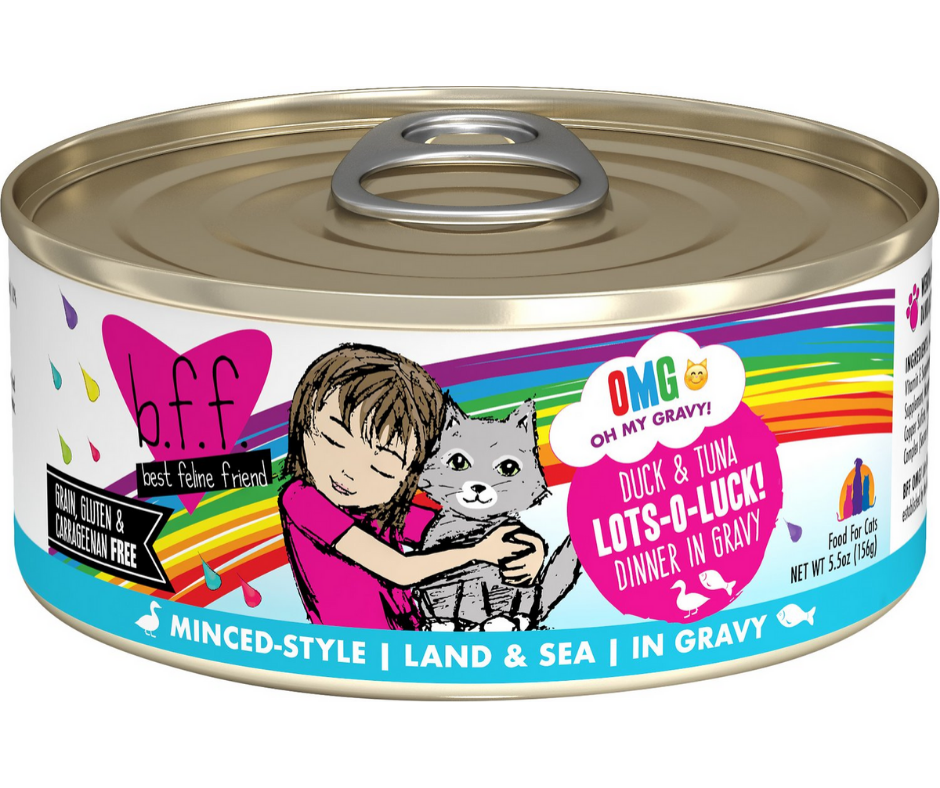 Weruva BFF, OMG Lots-O-Luck! - All Breeds, Adult Cat Grain-Free Duck & Tuna Dinner in Gravy Canned Cat Food-Southern Agriculture