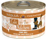 Weruva, Cats in the Kitchen - All Breeds, Adult Cat Fowl Ball, Grain-Free Chicken & Turkey Recipe Au Jus Canned Cat Food-Southern Agriculture