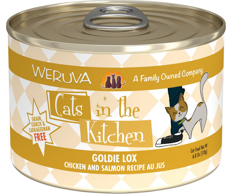 Weruva, Cats in the Kitchen - All Breeds, Adult Cat Goldie Lox, Grain-Free Chicken & Salmon Recipe Au Jus Canned Cat Food-Southern Agriculture
