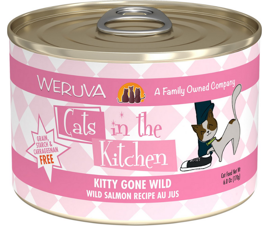 Weruva, Cats in the Kitchen - All Breeds, Kitten Kitty Gone Wild, Grain-Free Salmon Recipe Au Jus Canned Cat Food-Southern Agriculture