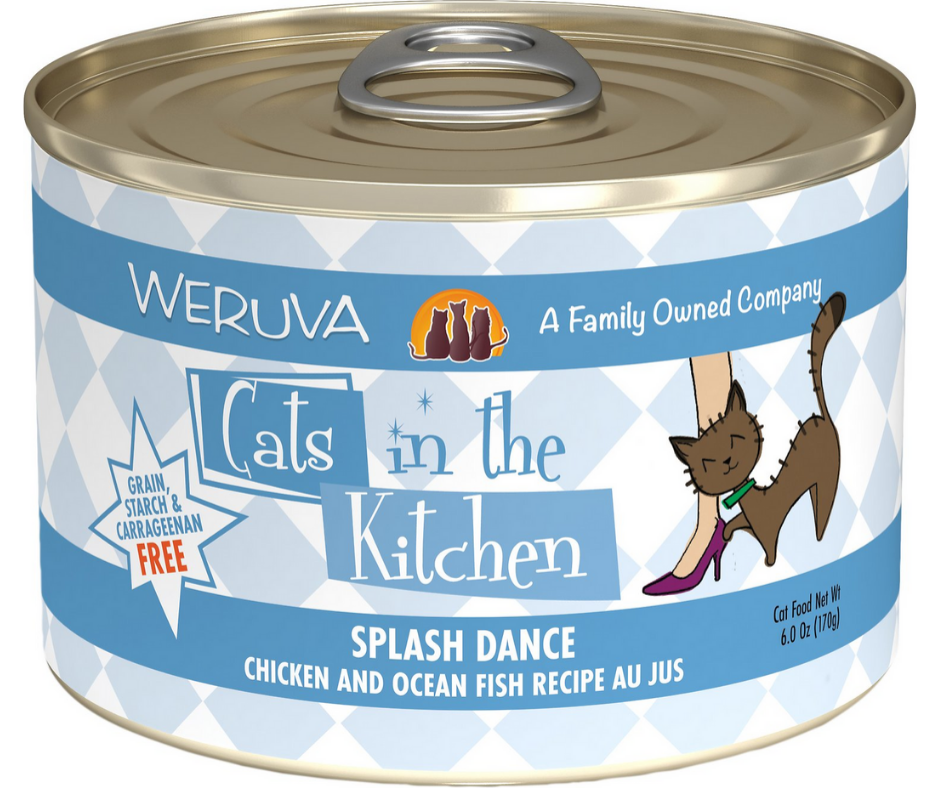 Weruva, Cats in the Kitchen - All Breeds, Adult Cat Splash Dance, Grain-Free Chicken & Ocean Fish Recipe Au Jus Canned Cat Food-Southern Agriculture