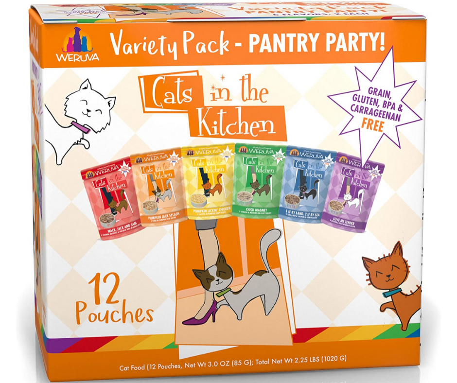 Weruva, Cats in the Kitchen - All Breeds, Adult Cat Grain-Free Cat Food Pouches, Variety Pack Canned Cat Food-Southern Agriculture