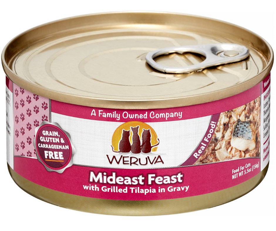 Weruva - All Breeds, Adult Cat Mideast Feast, Grain Free Grilled Tilapia in Gravy Recipe Canned Cat Food-Southern Agriculture