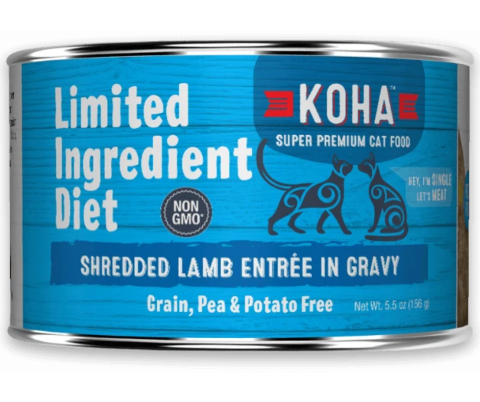 KOHA, Limited Ingredient Diet Shredded - All Breeds, Adult Cat Lamb Entrée in Gravy Recipe Canned Cat Food-Southern Agriculture