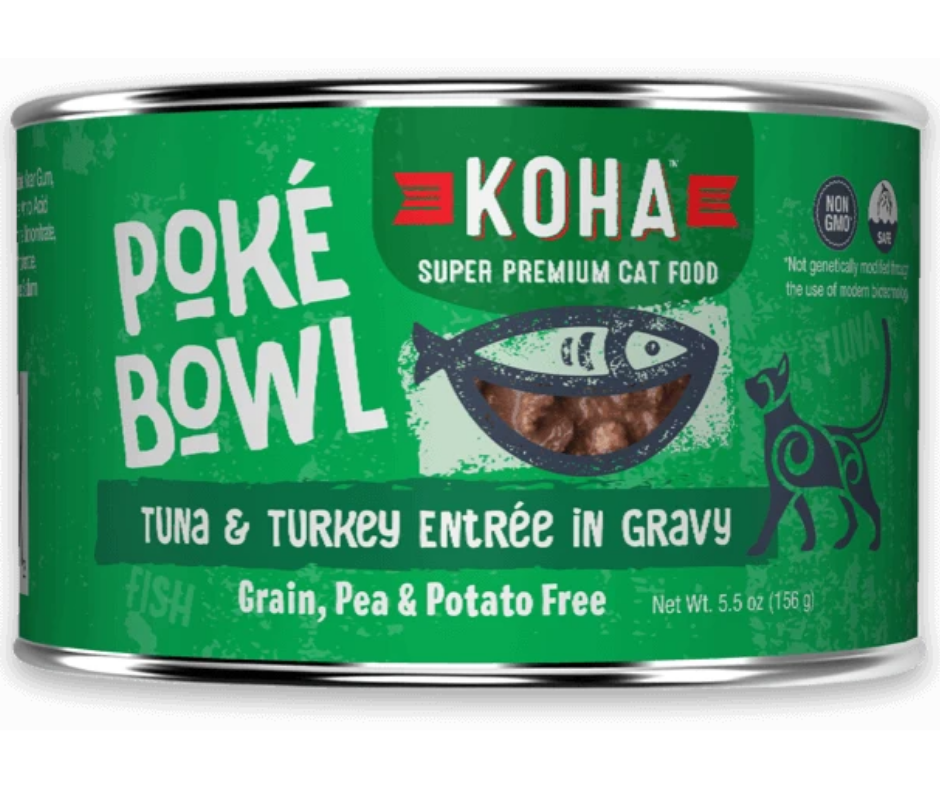 KOHA, Poké Bowl - All Breeds, Adult Cat Tuna & Turkey Entrée in Gravy Recipe Canned Cat Food-Southern Agriculture