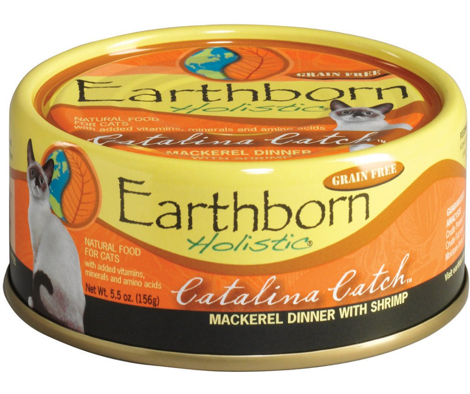 Earthborn Holistics - All Cat Breeds, All Life Stages Catalina Catch, Mackerel Dinner with Shrimp in Gravy Recipe Canned Cat Food-Southern Agriculture