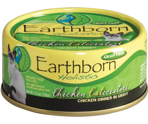 Earthborn Holistics - All Cat Breeds, All Life Stages Chicken Catcciatori, Chicken Dinner in Gravy Recipe Canned Cat Food-Southern Agriculture
