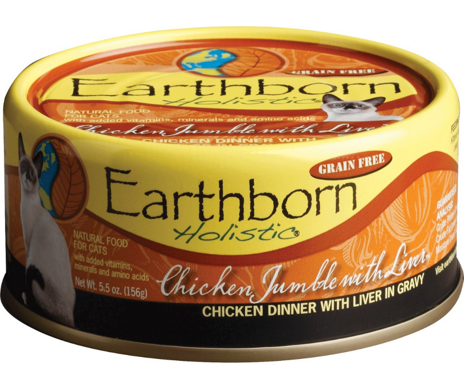 Earthborn Holistics - All Cat Breeds, All Life Stages Chicken Jumble with Liver, Chicken Dinner with Liver in Gravy Recipe Canned Cat Food-Southern Agriculture