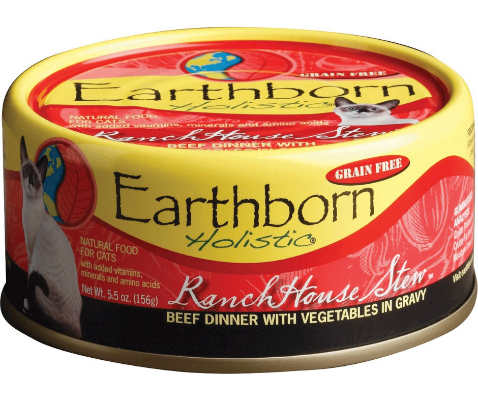 Earthborn Holistics - All Cat Breeds, All Life Stages RanchHouse Stew, Beef Dinner with Vegetables in Gravy Recipe Canned Cat Food-Southern Agriculture