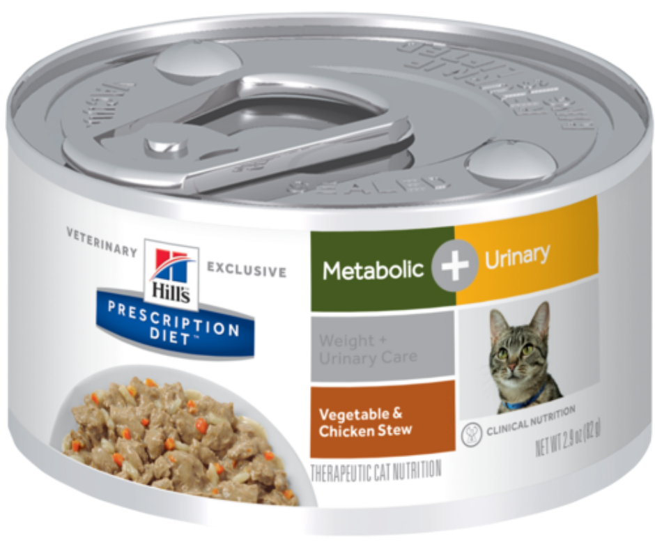 Hill's Prescription Diet Metabolic + Urinary Weight & Urinary Care Feline Vegetable & Chicken Stew Canned Cat Food-Southern Agriculture