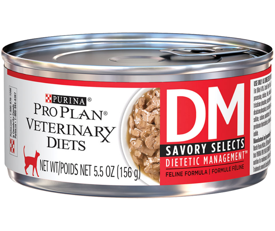 Purina Pro Plan Veterinary Diets - DM Dietetic Management Feline Savory Selects Formula in Gravy Canned Cat Food-Southern Agriculture