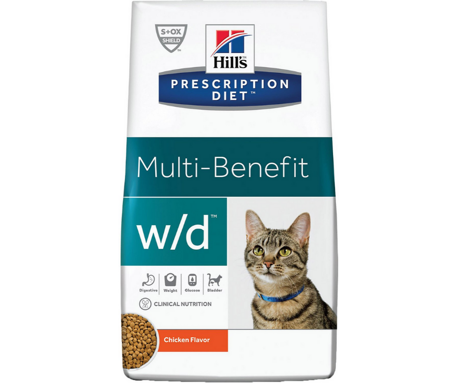 Hill's Prescription Diet - w/d Multi-Benefit Digestive, Weight, Glucose, & Urinary Management Feline Chicken Dry Cat Food-Southern Agriculture