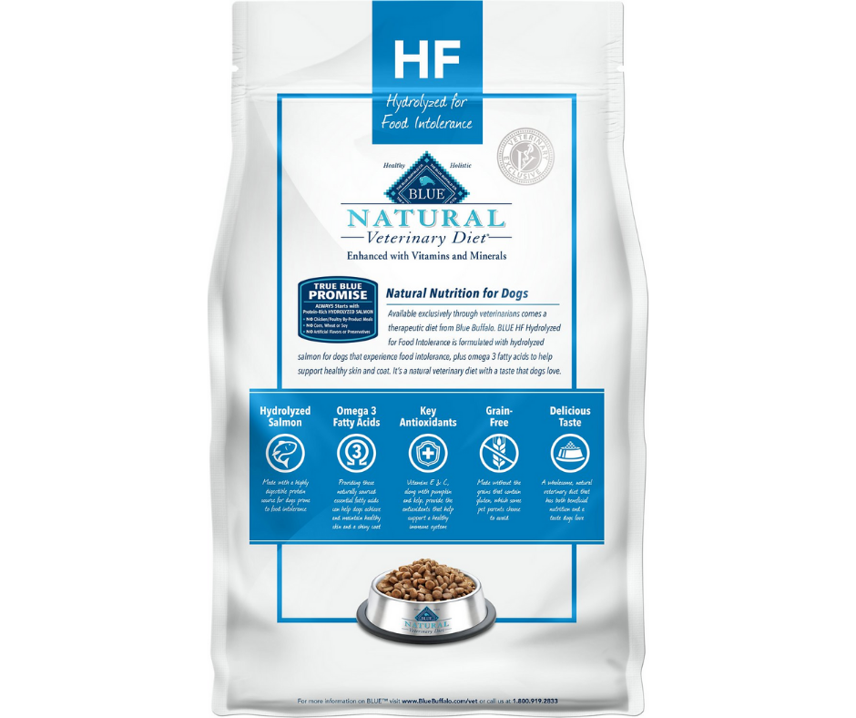Blue Buffalo, BLUE Natural Veterinary Diet - HF Hydrolyzed for Food Intolerance Grain-Free Salmon Formula Dry Dog Food-Southern Agriculture