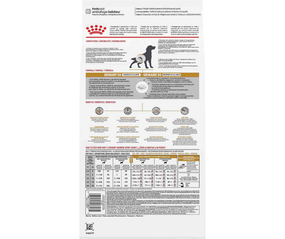 Royal Canin Veterinary Diet - Urinary SO, Moderate Calorie Dry Dog Food-Southern Agriculture