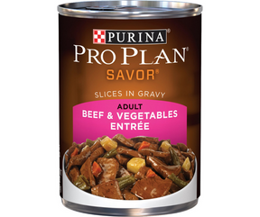 Purina Pro Plan Savor - All Breeds, Adult Dog Beef & Vegetables Entree Slices in Gravy Canned Dog Food-Southern Agriculture