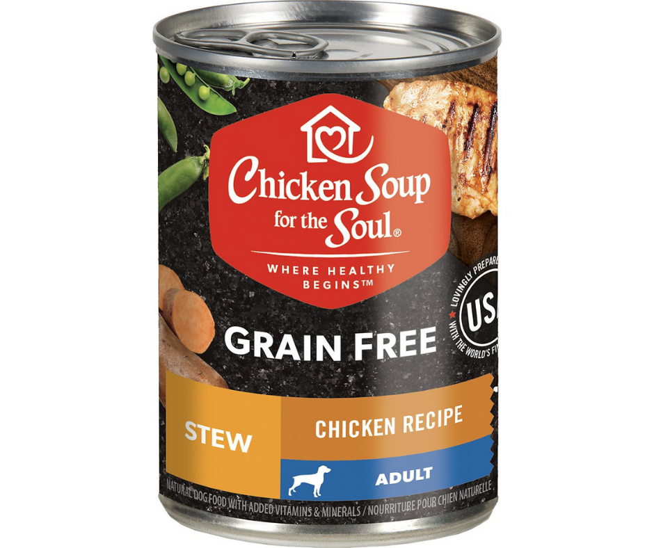 Chicken Soup for the Soul - All Breeds, Adult Dog Grain-Free Chicken Stew Recipe Canned Dog Food-Southern Agriculture