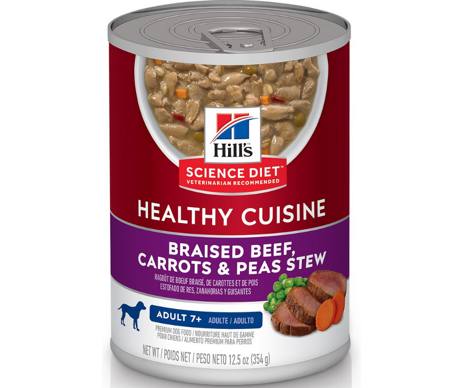Hill's Science Diet, Healthy Cuisine - All Breeds, Adult Dog 7+ Years Old Braised Beef, Carrots & Peas Stew Recipe Canned Dog Food-Southern Agriculture