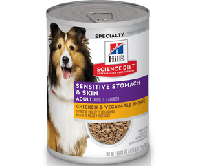 Hill's Science Diet - All Breeds, Adult Dog Sensitive Stomach & Skin - Chicken & Vegetable Entrée Canned Dog Food-Southern Agriculture