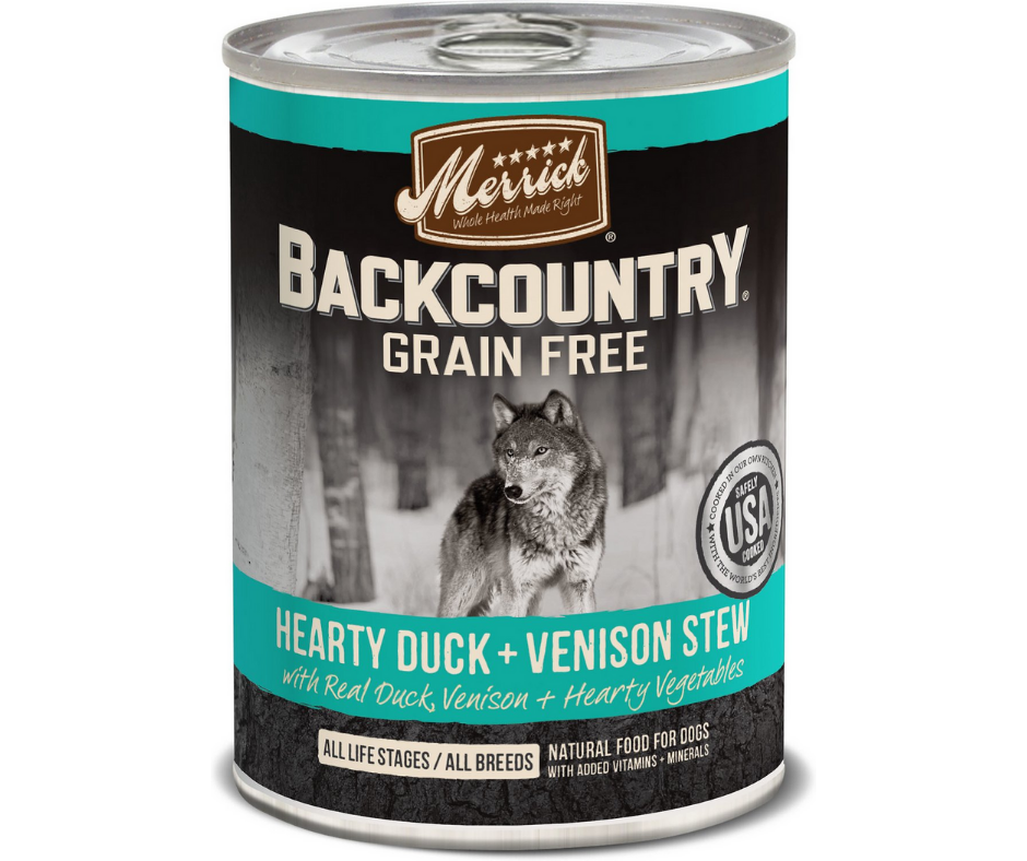 Merrick, Backcountry Grain Free - All Dog Breeds, All Life Stages Hearty Duck & Venison Stew Recipe Canned Dog Food-Southern Agriculture