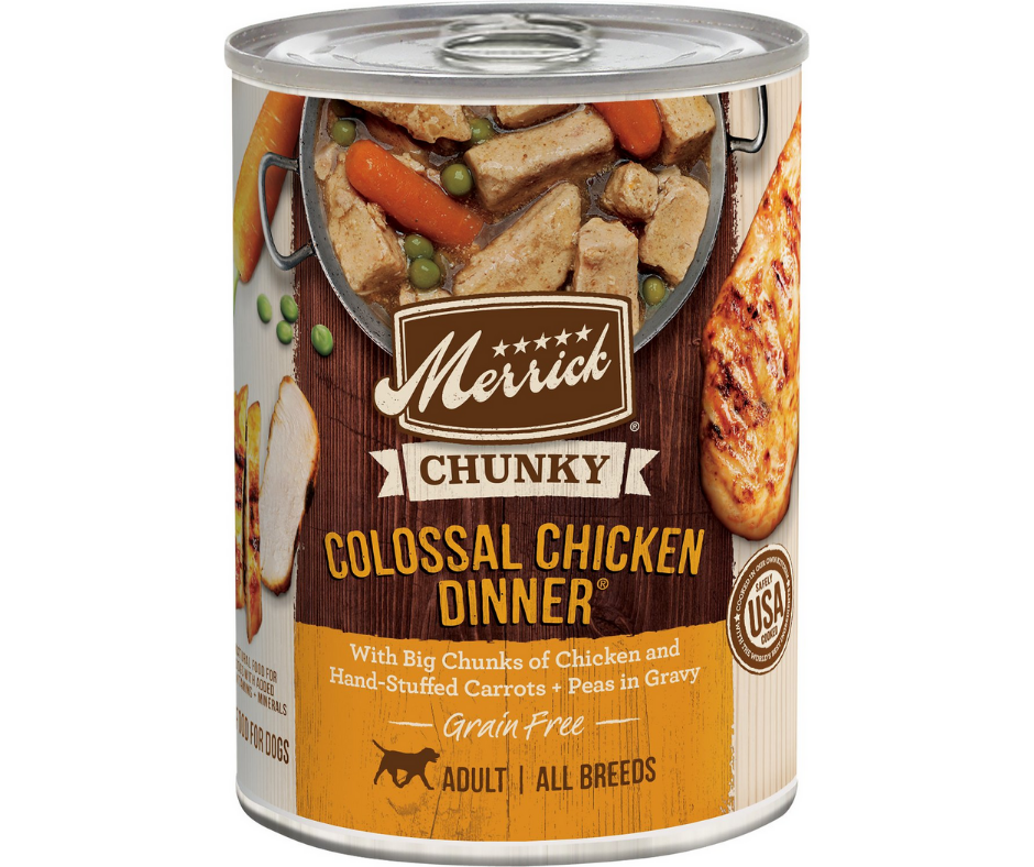 Merrick, Chunky Grain Free - All Breeds, Adult Dog Colossal Chicken Dinner in Gravy Canned Dog Food-Southern Agriculture