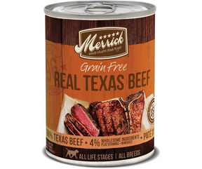 Merrick - All Dog Breeds, All Life Stages Grain Free Real Texas Beef Recipe Canned Dog Food-Southern Agriculture