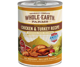 Whole Earth Farms - All Dog Breeds, All Life Stages Grain-Free Chicken & Turkey Recipe Canned Dog Food-Southern Agriculture
