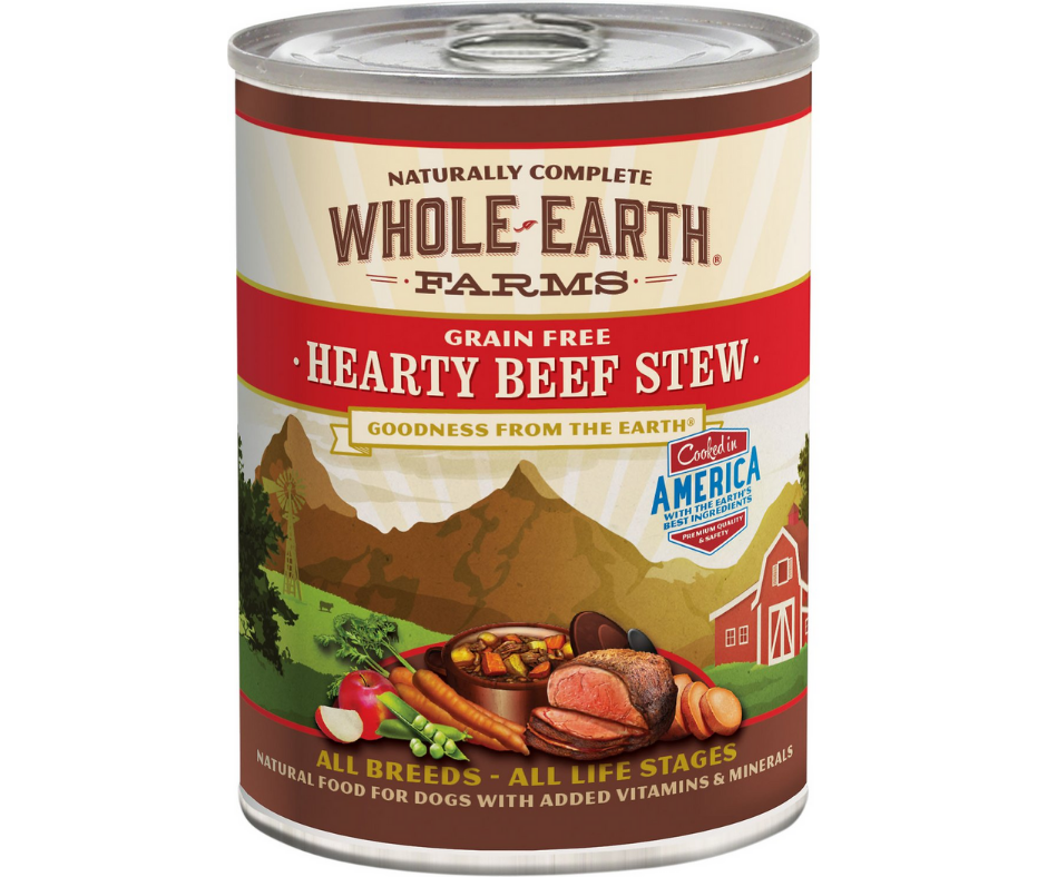 Whole Earth Farms - All Dog Breeds, All Life Stages Grain-Free Hearty Beef Stew Recipe Canned Dog Food-Southern Agriculture