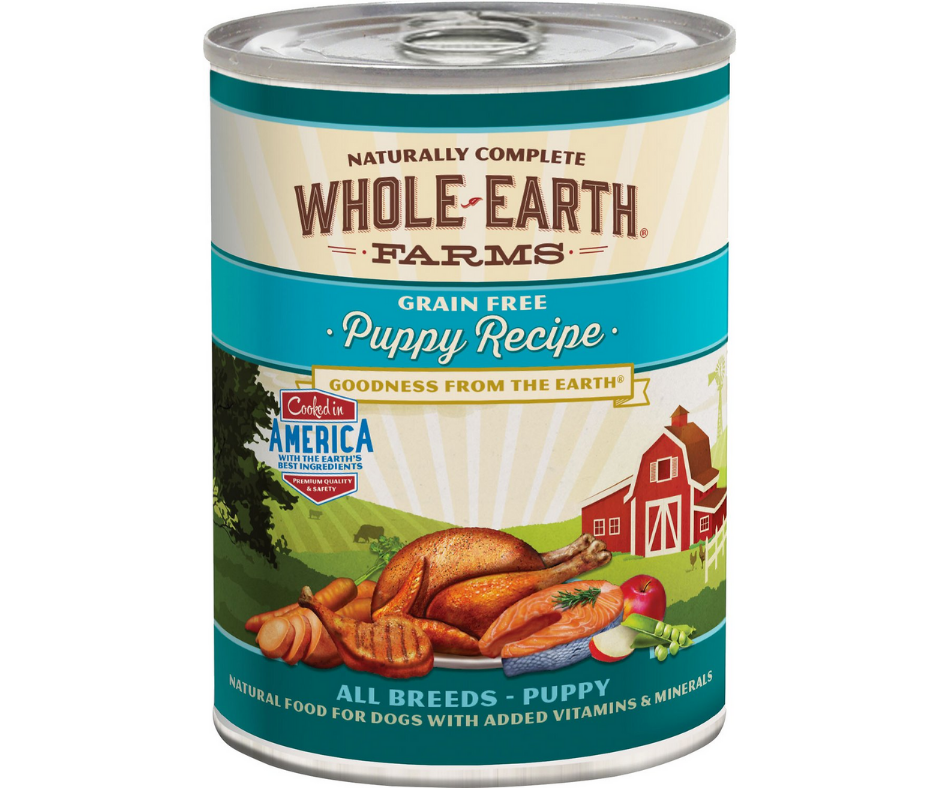 Whole Earth Farms - All Breeds, Puppy Grain-Free Puppy Recipe Canned Dog Food-Southern Agriculture