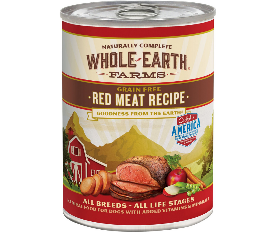 Whole Earth Farms - All Dog Breeds, All Life Stages Grain-Free Red Meat Recipe Canned Dog Food-Southern Agriculture