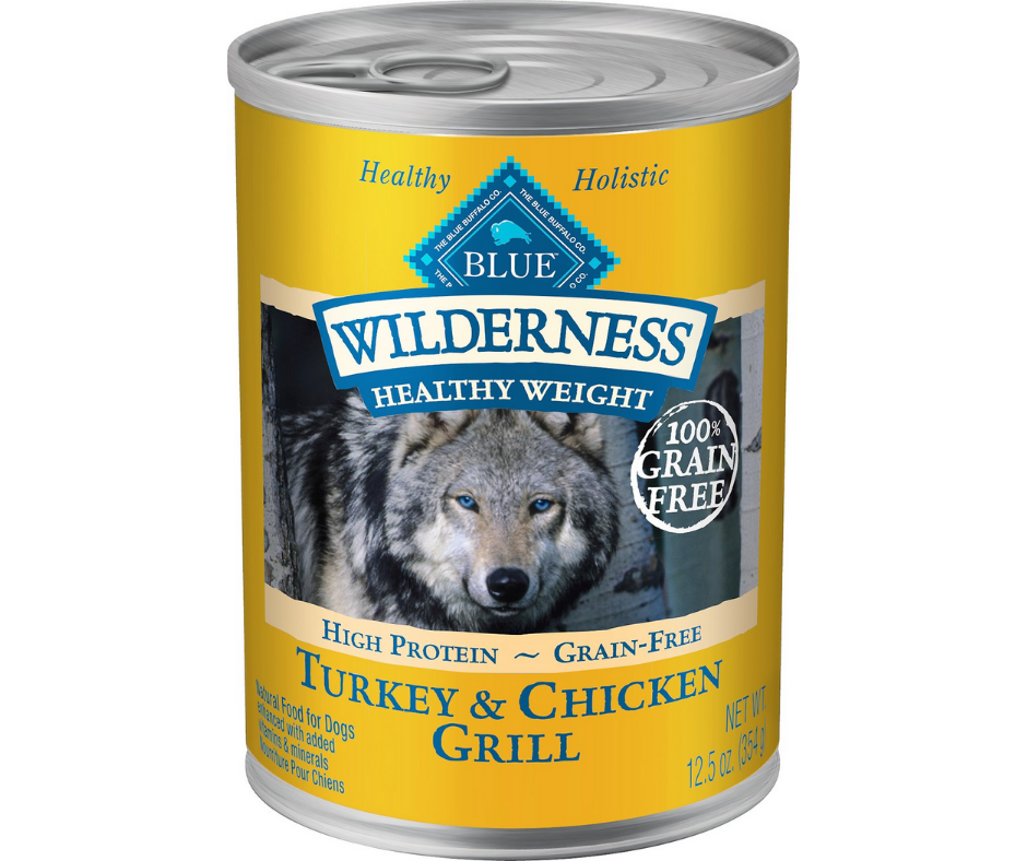 Blue Buffalo, Wilderness - Overweight Breeds, Adult Dog Healthy Weight - Grain Free Turkey & Chicken Grill Recipe Canned Dog Food-Southern Agriculture
