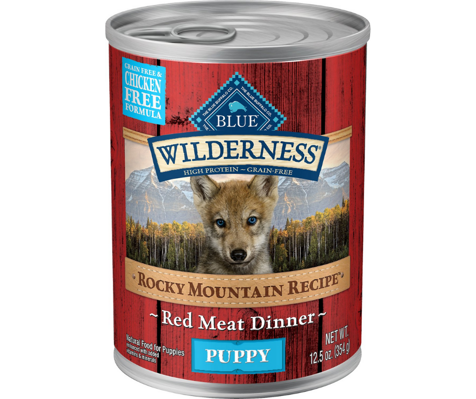 Blue Buffalo, Wilderness - All Breeds, Puppy Rocky Mountain Recipe, Grain-Free Red Meat Dinner Canned Dog Food-Southern Agriculture