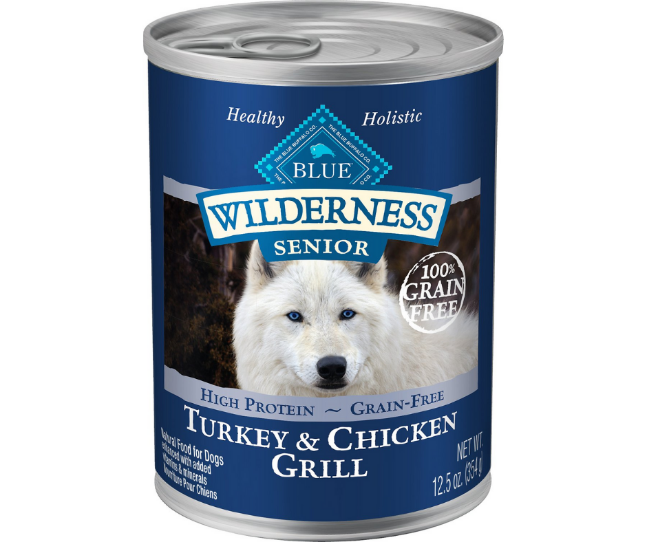 Blue Buffalo, Wilderness - All Breeds, Senior Dog Grain-Free Turkey & Chicken Grill Recipe Canned Dog Food-Southern Agriculture