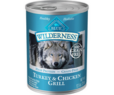 Blue Buffalo, Wilderness - All Breeds, Adult Dog Grain-Free Turkey & Chicken Grill Recipe Canned Dog Food-Southern Agriculture