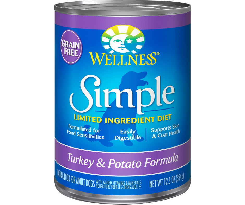 Wellness, Simple Limited Ingredient Diet - All Breeds, Adult Dog Grain-Free Turkey & Potato Formula Canned Dog Food-Southern Agriculture