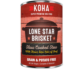 KOHA, Slow Cooked Stews - All Breeds, Adult Dog Lone Star Brisket - Beef Recipe Canned Dog Food-Southern Agriculture