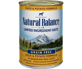 Natural Balance, LID Limited Ingredient Diets - All Breeds, Adult Dog Grain-Free Duck & Potato Formula Canned Dog Food-Southern Agriculture