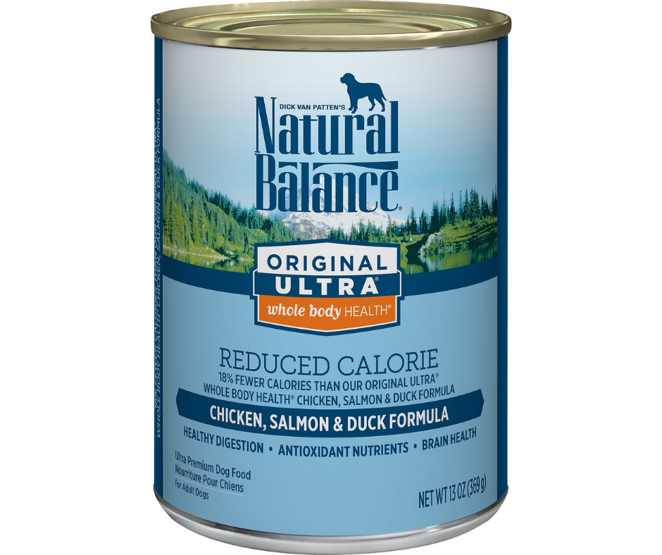 Natural Balance, Original Ultra - Whole Body Health All Breeds, Adult Dog Reduced Calorie - Chicken, Salmon & Duck Formula Canned Dog Food-Southern Agriculture