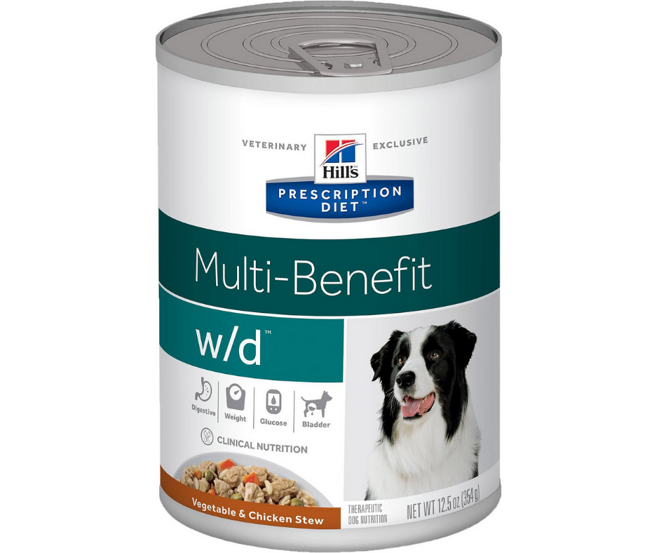 Hill's Prescription Diet - w/d Multi-Benefit - Digestive, Weight, Glucose, and Urinary Management Vegetable & Chicken Stew Formula Canned Dog Food-Southern Agriculture