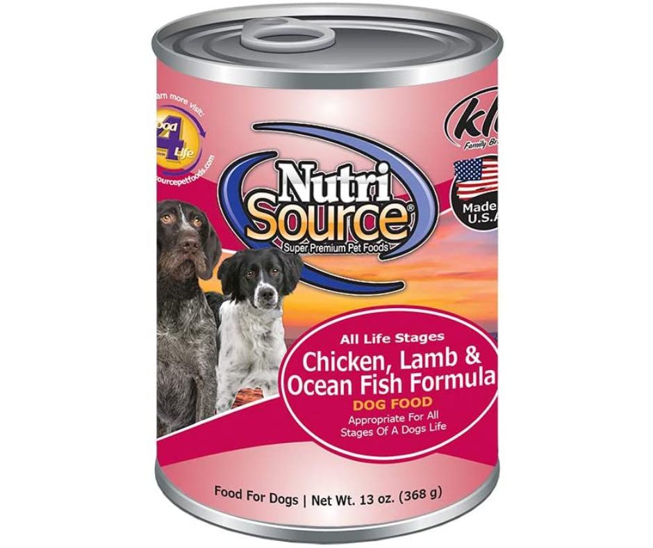 NutriSource - All Breeds, Adult Dog Chicken, Lamb & Ocean Fish Recipe Canned Dog Food-Southern Agriculture