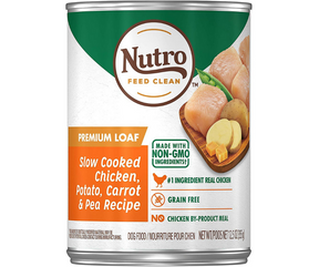 Nutro, Premium - All Breeds, Adult Dog Grain-Free Slow Cooked Chicken, Potato, Carrot & Pea Loaf Recipe Canned Dog Food-Southern Agriculture