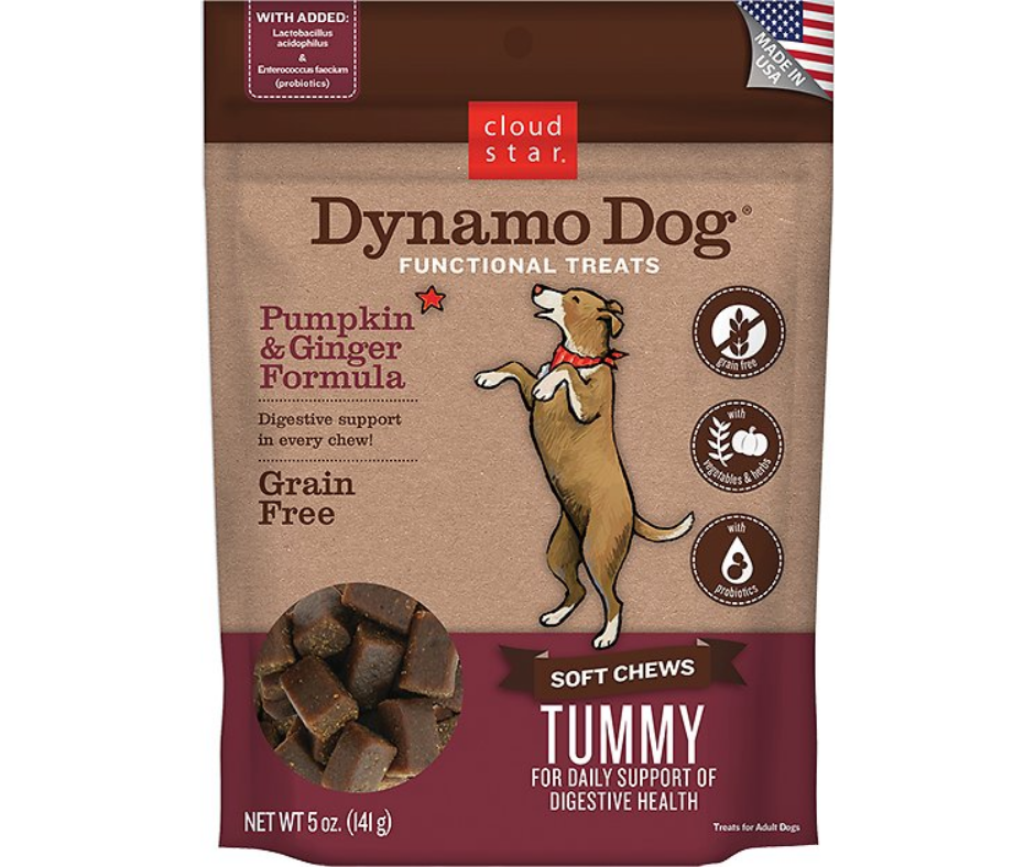 Cloud Star - Dynamo Dog, Tummy Pumpkin & Ginger Formula Soft Chews. Dog Treats.-Southern Agriculture
