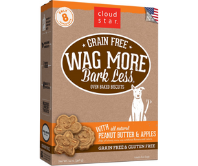 Cloud Star - Wag More Bark Less Grain-Free Oven Baked Peanut Butter & Apples Recipe. Dog Treats.-Southern Agriculture